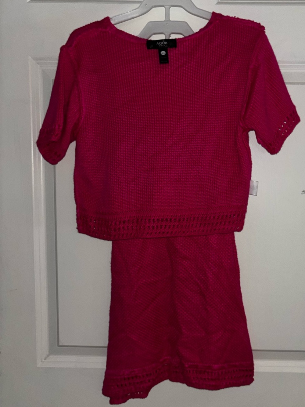 Splendid Girls Hot Pink Knit Two-Piece Set size 10-12
